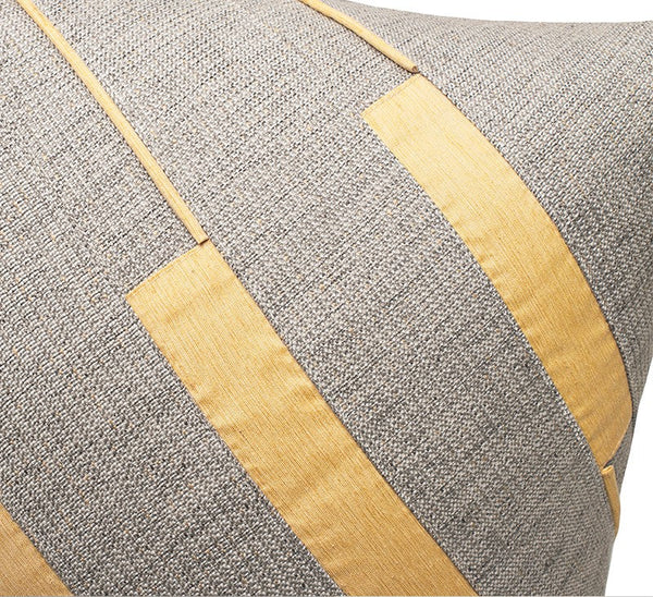 Grey Throw Pillow for Couch, Simple Modern Sofa Pillows, Grey Yellow Decorative Pillows, Modern Throw Pillows for Couch-artworkcanvas