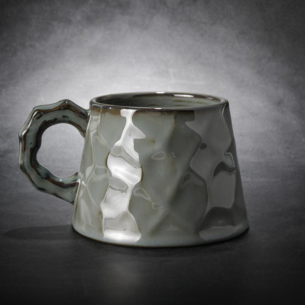 Ceramic Coffee Mug, Large Capacity Coffee Cups, Large Handmade Pottery Coffee Cup, Large Tea Cup, Black Coffee Cup-artworkcanvas