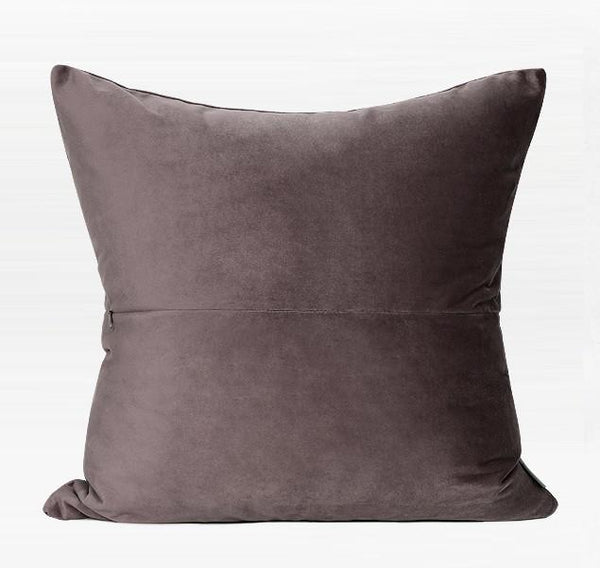Modern Sofa Pillows, Dark Purple Square Throw Pillows, Large Simple Modern Pillows, Decorative Pillows for Couch, Contemporary Throw Pillows-artworkcanvas