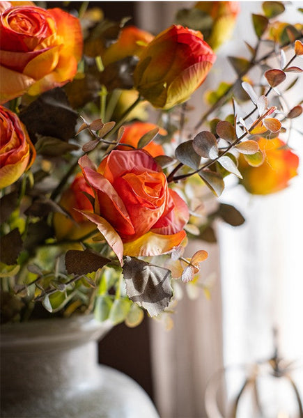 Modern Flower Arrangement Ideas for Home Decoration, Wedding Flowers, Rose Flowers, Artificial Rose Floral for Dining Room Table, Bedroom Flower Arrangement Ideas-artworkcanvas