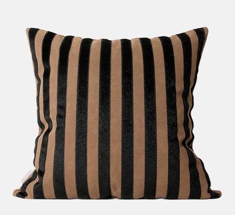 Large Modern Decorative Pillows for Sofa, Contemporary Cushions for Interior Design, Brown Modern Throw Pillows for Couch-artworkcanvas