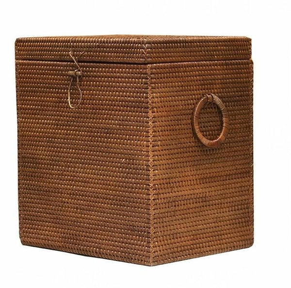 Large Rectangular Storage Baskets, Storage Baskets for Bathroom, Rattan Storage Baskets, Storage Basket with Lid, Storage Baskets for Clothes-artworkcanvas