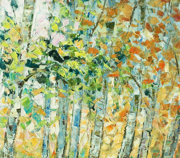 Autumn Tree Painting, Original Wall Art, Landscape Painting, Custom Heavy Texture Wall Art-artworkcanvas