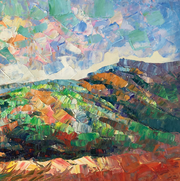 Mountain Abstract Art, Abstract Painting, Bedroom Wall Art, Original Artwork, Canvas Painting-artworkcanvas