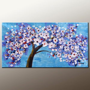 Home Art, Canvas Art, Wall Painting, Abstract Painting, Flower Tree Painting, Wall Art, Original Painting, Modern Art, 508-artworkcanvas