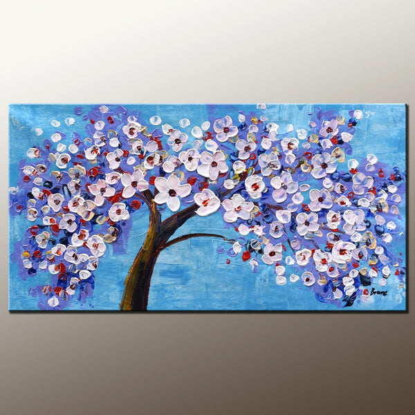 Home Art, Canvas Art, Wall Painting, Abstract Painting, Flower Tree Painting, Wall Art, Original Painting, Modern Art, 508-artworkcanvas