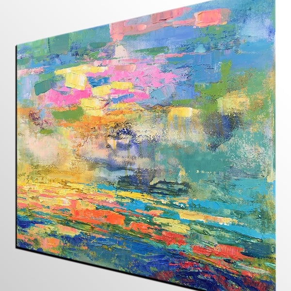 Abstract Acrylic Painting, Contemporary Modern Art, Modern Canvas Painting, Custom Abstract Painting for Living Room-artworkcanvas