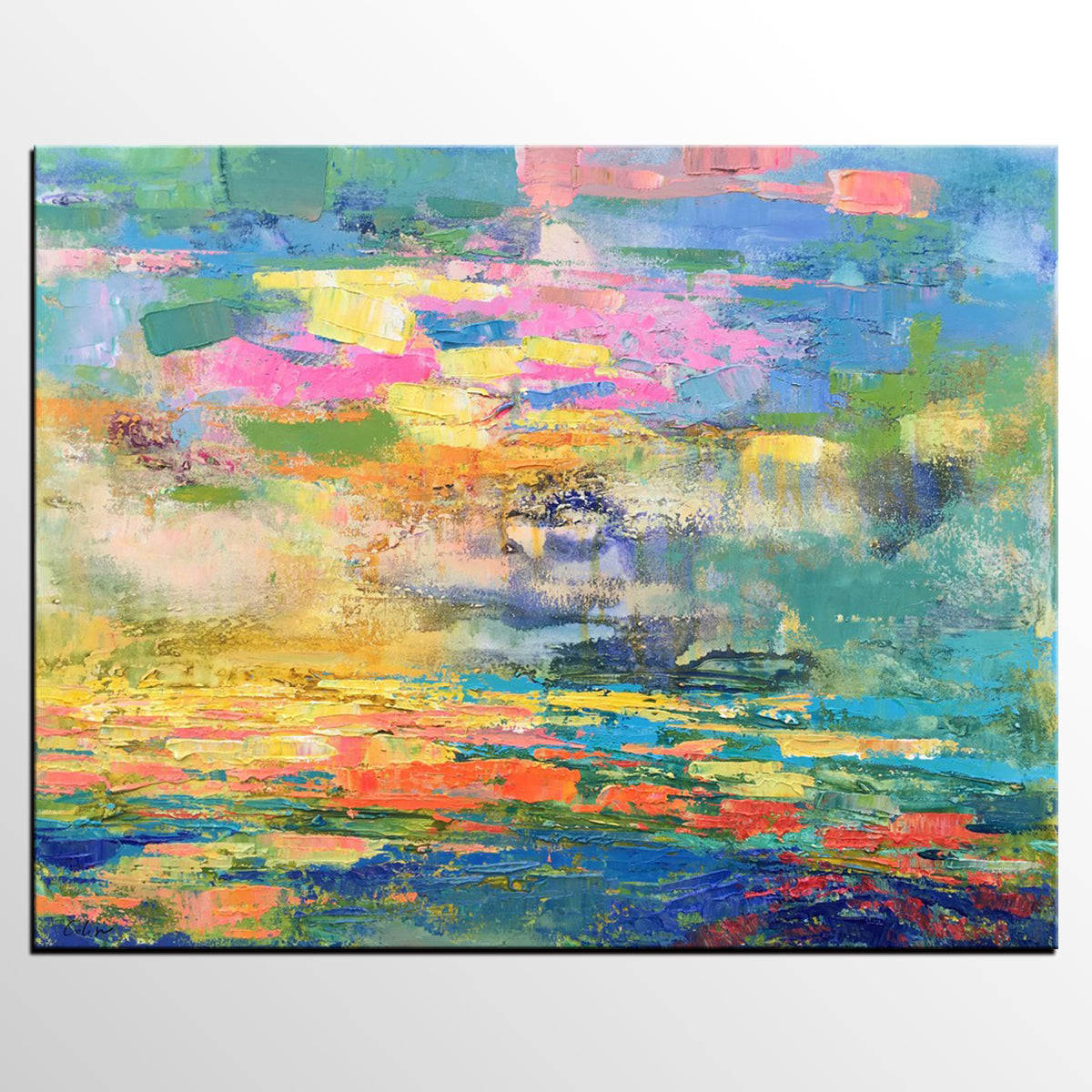 Abstract Acrylic Painting, Contemporary Modern Art, Modern Canvas Painting, Custom Abstract Painting for Living Room-artworkcanvas
