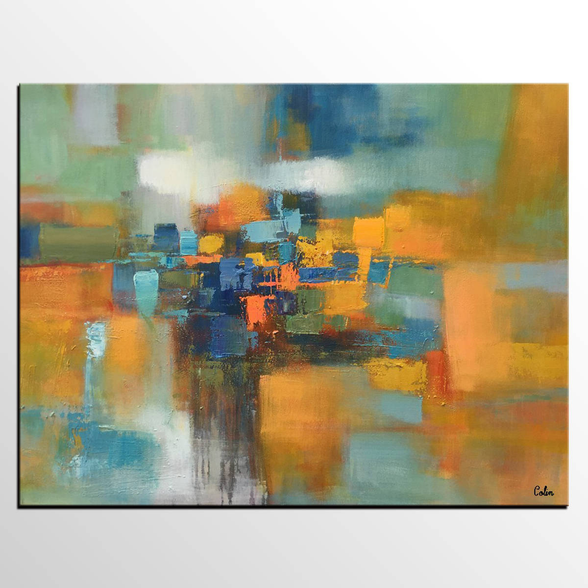 Custom Extra Large Abstract Painting, Living Room Wall Art, Large Canva Art, Acrylic Modern Art-artworkcanvas