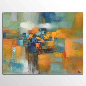 Custom Extra Large Abstract Painting, Living Room Wall Art, Large Canva Art, Acrylic Modern Art-artworkcanvas