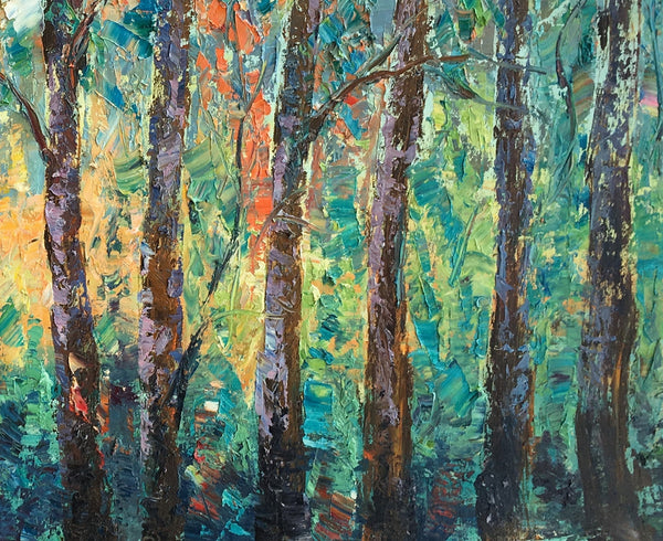 Landscape Painting, Large Canvas Art, Wall Art, Birch Tree Artwork, Canvas Painting, Original Oil Painting-artworkcanvas