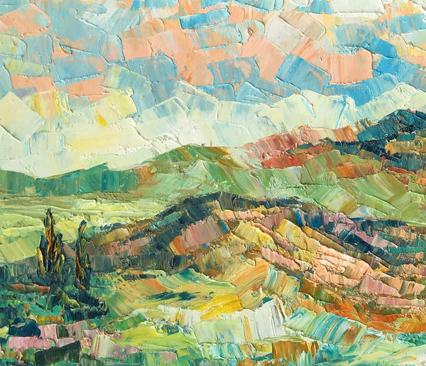 Landscape Painting, Autumn Mountain Painting, Original Wall Art, Custom Canvas Art, Original Artwork, Canvas Painting, Oil Painting-artworkcanvas