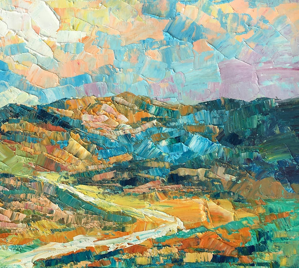 Landscape Painting, Autumn Mountain Painting, Original Wall Art, Custom Canvas Art, Original Artwork, Canvas Painting, Oil Painting-artworkcanvas