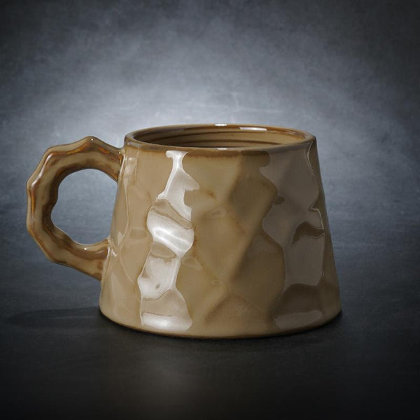 Ceramic Coffee Mug, Large Capacity Coffee Cups, Large Handmade Pottery Coffee Cup, Large Tea Cup, Black Coffee Cup-artworkcanvas