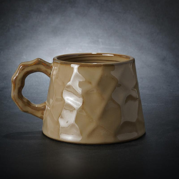 White Ceramic Coffee Mug, Large Capacity Coffee Cups, Large Tea Cup, Large Handmade Pottery Coffee Cup, Black Coffee Cup-artworkcanvas
