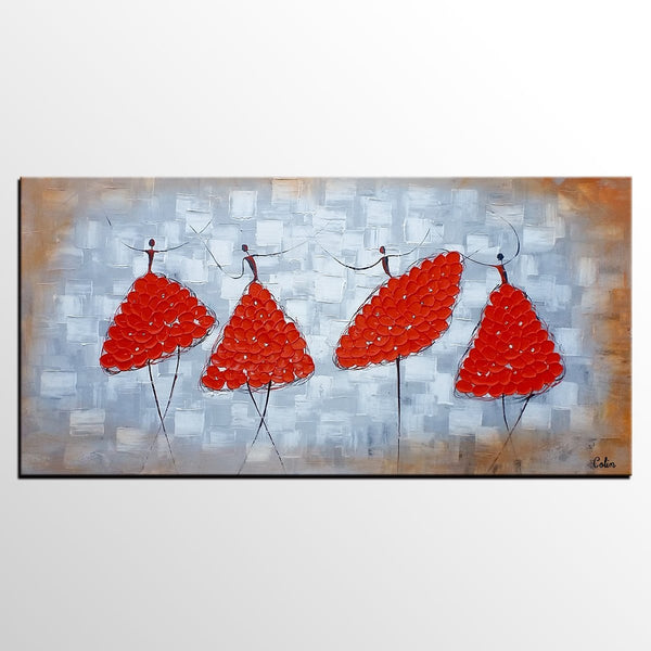 Modern Canvas Painting for Sale, Impasto Painting, Acrylic Abstract Painting, Ballet Dancer Painting, Modern Paintings, Paintings for Dining Room-artworkcanvas