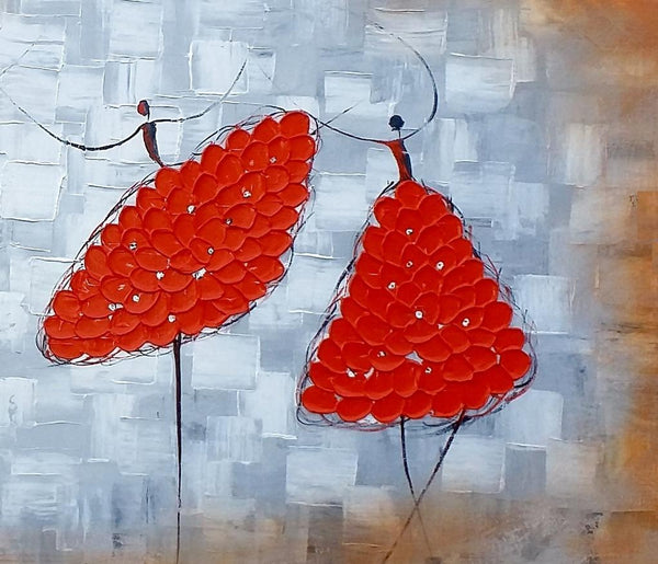 Modern Canvas Painting for Sale, Impasto Painting, Acrylic Abstract Painting, Ballet Dancer Painting, Modern Paintings, Paintings for Dining Room-artworkcanvas