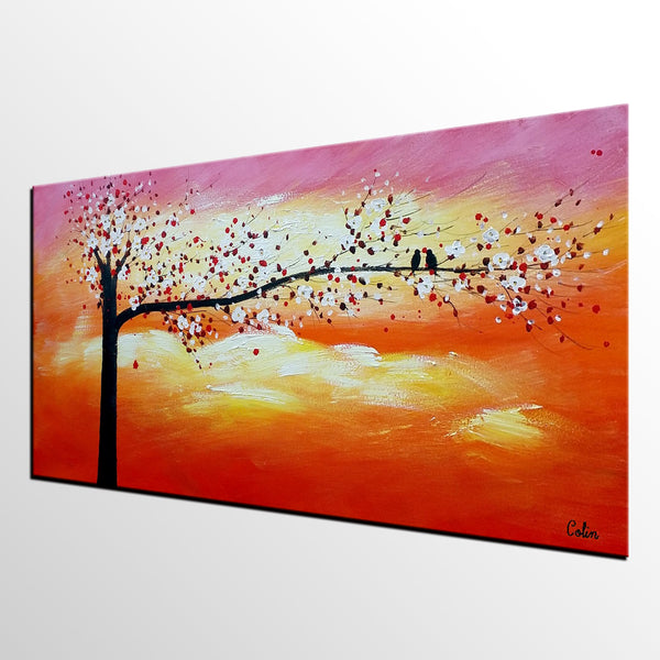 Abstract Art, Love Birds Painting, Wall Painting, Abstract Painting for Sale-artworkcanvas