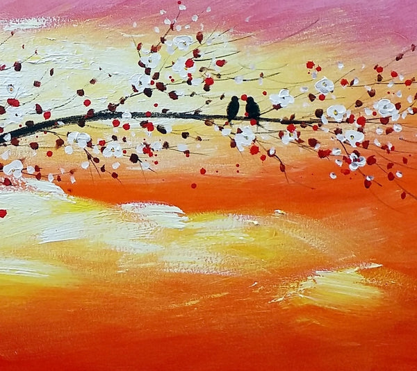 Abstract Art, Love Birds Painting, Wall Painting, Abstract Painting for Sale-artworkcanvas