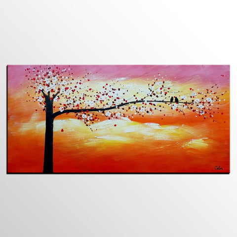 Abstract Art, Love Birds Painting, Wall Painting, Abstract Painting for Sale-artworkcanvas