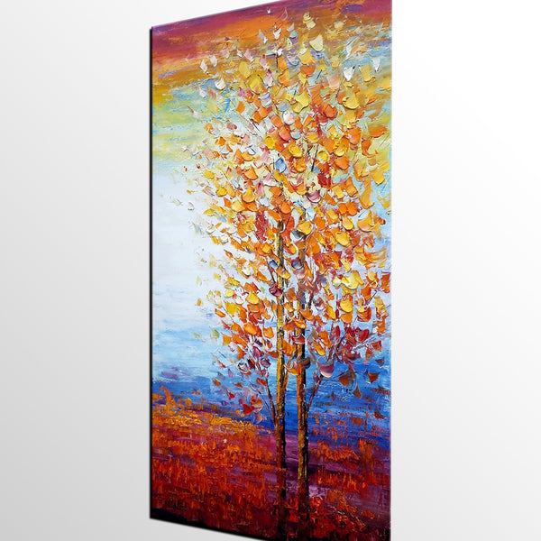 Living Room Wall Decor, Landscape Painting, Tree Painting, Large Wall Art, Canvas Art, Wall Art, Canvas Painting, Heavy Texture Art-artworkcanvas