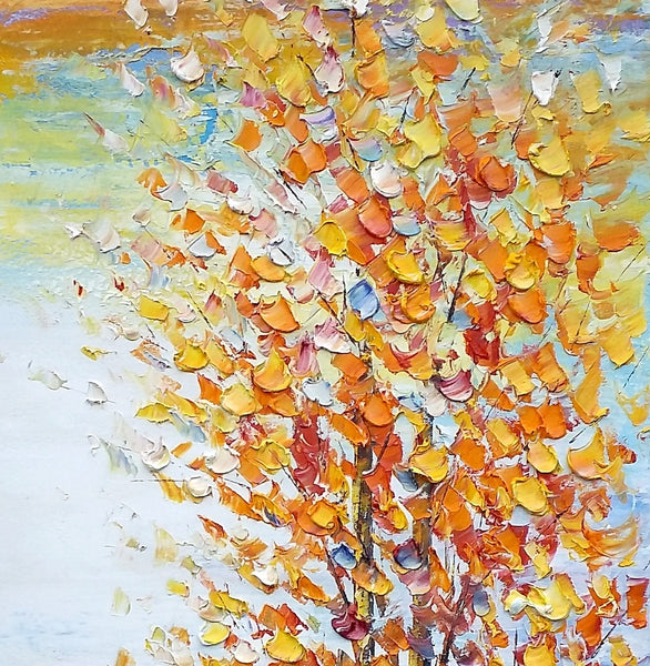Living Room Wall Decor, Landscape Painting, Tree Painting, Large Wall Art, Canvas Art, Wall Art, Canvas Painting, Heavy Texture Art-artworkcanvas