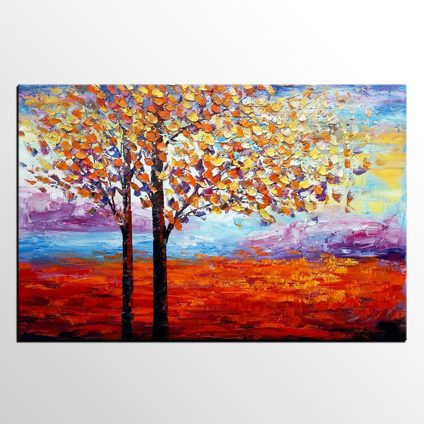 Landscape Painting, Tree Oil Painting, Canvas Art, Wall Art-artworkcanvas