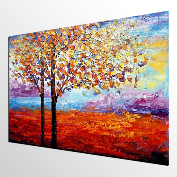 Landscape Painting, Tree Oil Painting, Canvas Art, Wall Art-artworkcanvas