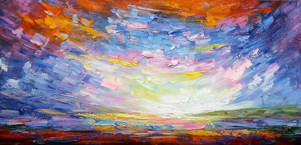 Original Oil Painting, Modern Painting, Abstract Landscape Art, Abstract Painting, Large Art, Canvas Art, Painting for Sale-artworkcanvas
