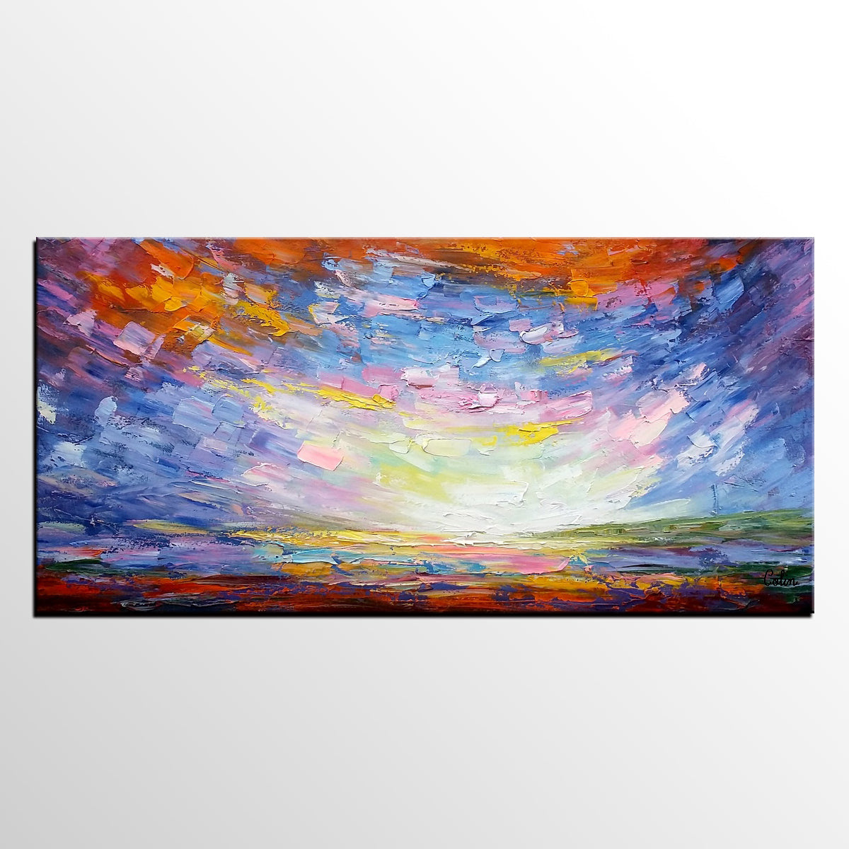 Original Oil Painting, Modern Painting, Abstract Landscape Art, Abstract Painting, Large Art, Canvas Art, Painting for Sale-artworkcanvas