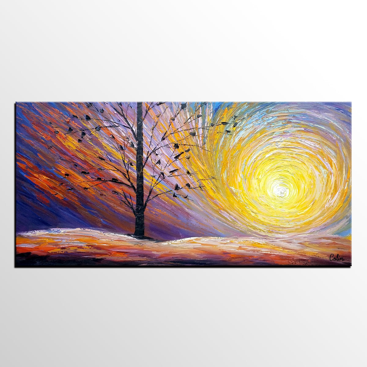 Original Oil Painting, Modern Painting, Landscape Art, Painting for Sale-artworkcanvas