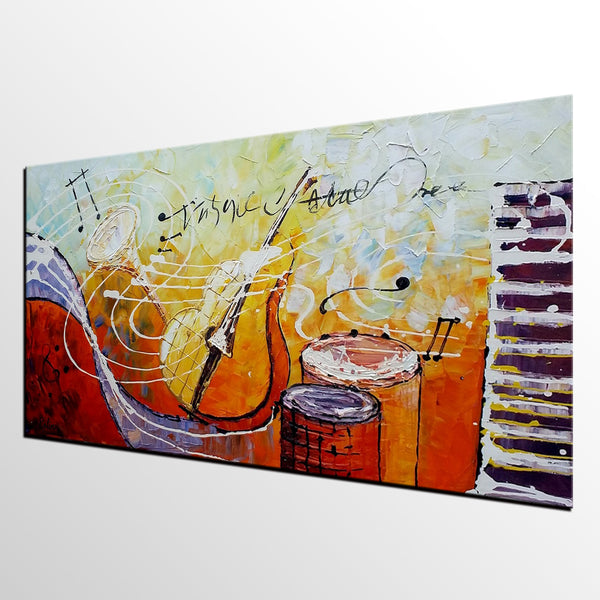 Violin Painting, Abstract Painting, Canvas Painting, Bedroom Wall Art, Art Painting-artworkcanvas