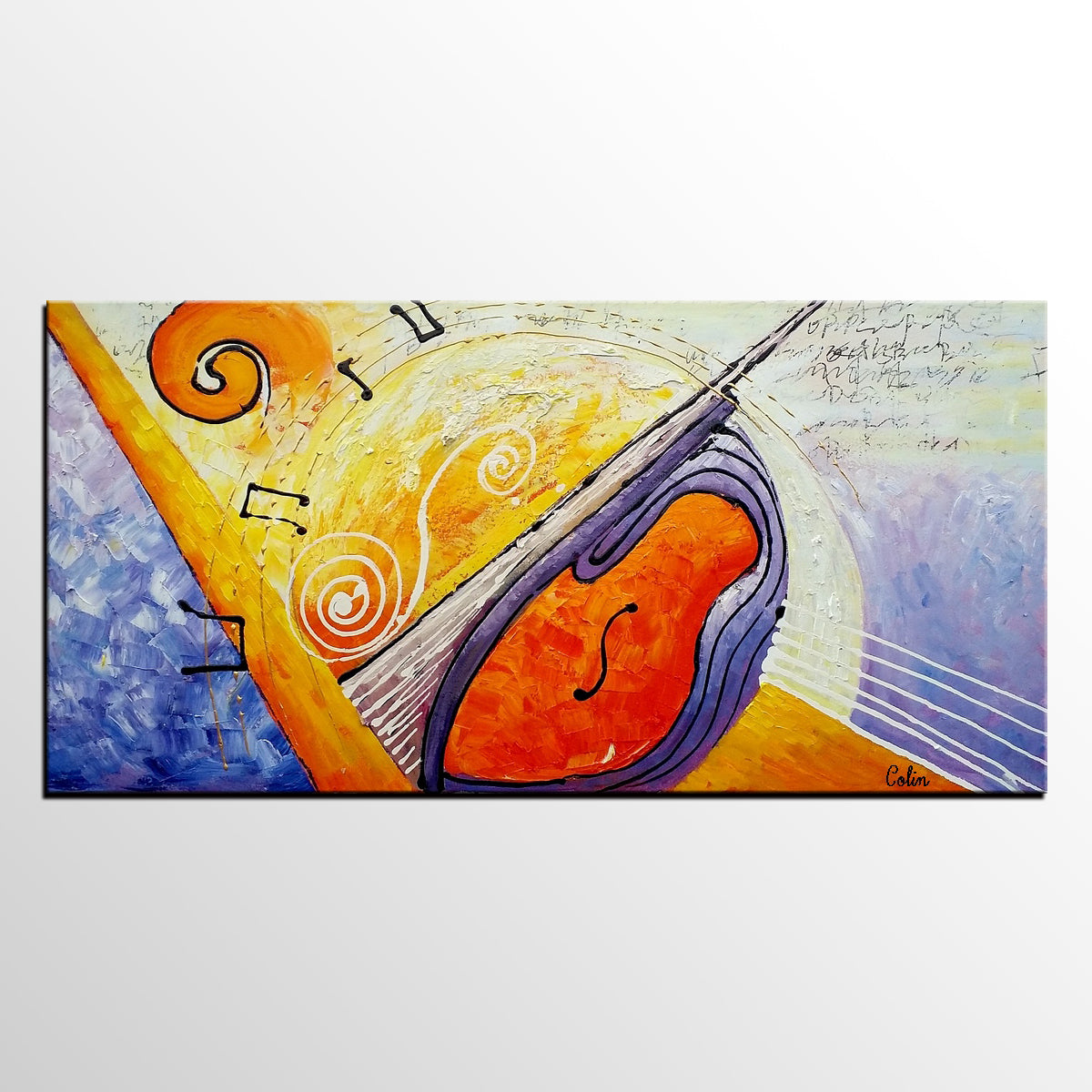 Large Painting, Bedroom Wall Art, Violin Music Painting, Abstract Art, Canvas Art, Original Painting, Abstract Painting, Modern Art-artworkcanvas