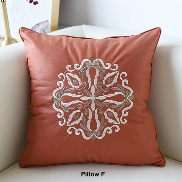 Decorative Flower Pattern Throw Pillows for Couch, Modern Throw Pillows, Contemporary Decorative Pillows, Modern Sofa Pillows-artworkcanvas