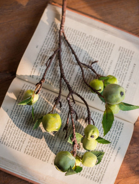 Beautiful Modern Flower Arrangement Ideas for Home Decoration, Apple Branch, Fruit Branch, Table Centerpiece, Simple Artificial Floral for Dining Room-artworkcanvas