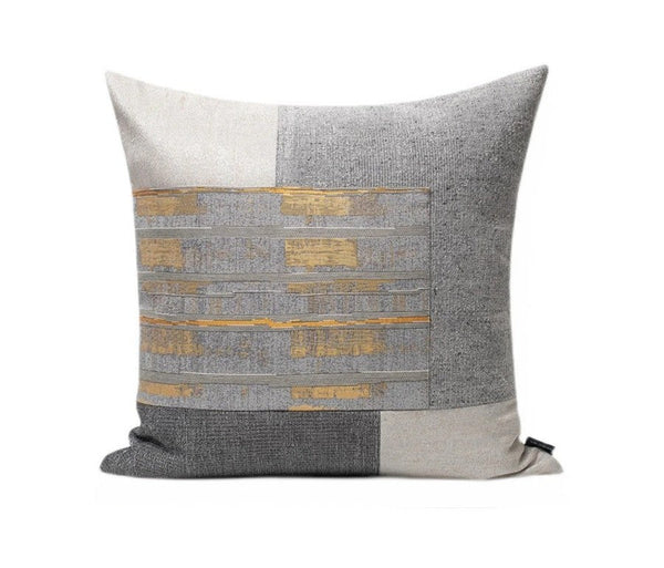 Large Gray Modern Pillows, Modern Simple Throw Pillows, Decorative Modern Sofa Pillows, Modern Throw Pillows for Couch-artworkcanvas