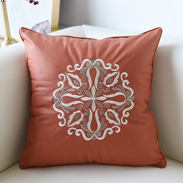 Large Decorative Pillows for Living Room, Modern Sofa Pillows, Flower Pattern Decorative Throw Pillows, Contemporary Throw Pillows-artworkcanvas