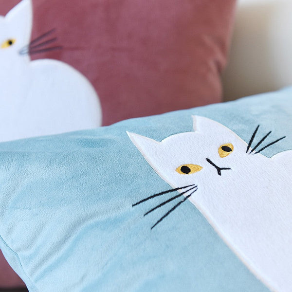 Lovely Cat Pillow Covers for Kid's Room, Modern Sofa Decorative Pillows, Cat Decorative Throw Pillows for Couch, Modern Decorative Throw Pillows-artworkcanvas