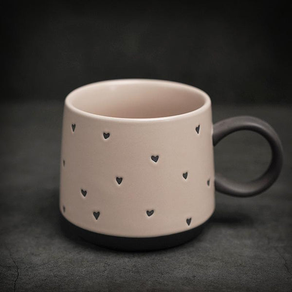 Latte Coffee Cup, Ceramic Coffee Mug, Handmade Pottery Coffee Cup, Large Coffee Cup, Large Tea Cup-artworkcanvas