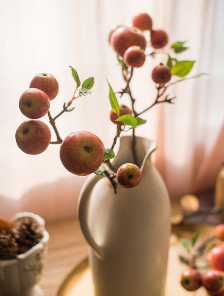 Apple Branch, Fruit Branch, Table Centerpiece, Beautiful Modern Flower Arrangement Ideas for Home Decoration, Autumn Artificial Floral for Dining Room-artworkcanvas