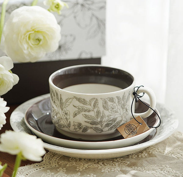 Vintage Bone China Porcelain Tea Cup Set, Unique British Tea Cup and Saucer in Gift Box, Royal Ceramic Cups, Elegant Ceramic Coffee Cups-artworkcanvas