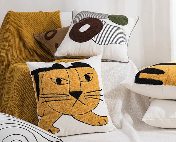 Tiger Decorative Pillows for Kids Room, Modern Pillow Covers, Modern Decorative Sofa Pillows, Decorative Throw Pillows for Couch-artworkcanvas