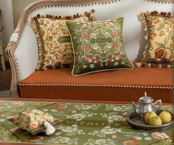 Modern Sofa Pillows, Decorative Throw Pillows, Beautiful Throw Pillows, Short Velvet Pillow Cover, Decorative Pillows for Living Room-artworkcanvas