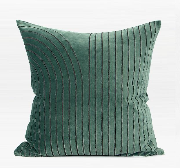 Large Decorative Throw Pillows, Modern Sofa Pillow, Decorative Throw Pillows for Couch, Green Square Pillow for Living Room-artworkcanvas