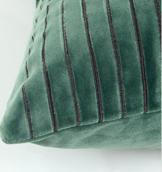 Large Decorative Throw Pillows, Modern Sofa Pillow, Decorative Throw Pillows for Couch, Green Square Pillow for Living Room-artworkcanvas