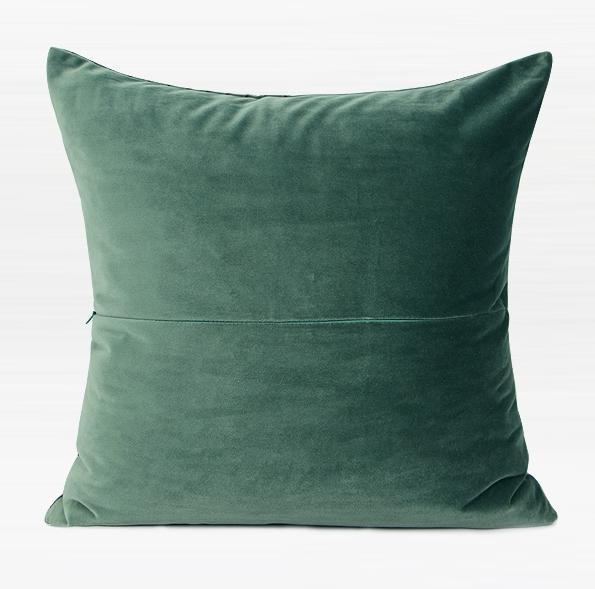 Large Decorative Throw Pillows, Modern Sofa Pillow, Decorative Throw Pillows for Couch, Green Square Pillow for Living Room-artworkcanvas