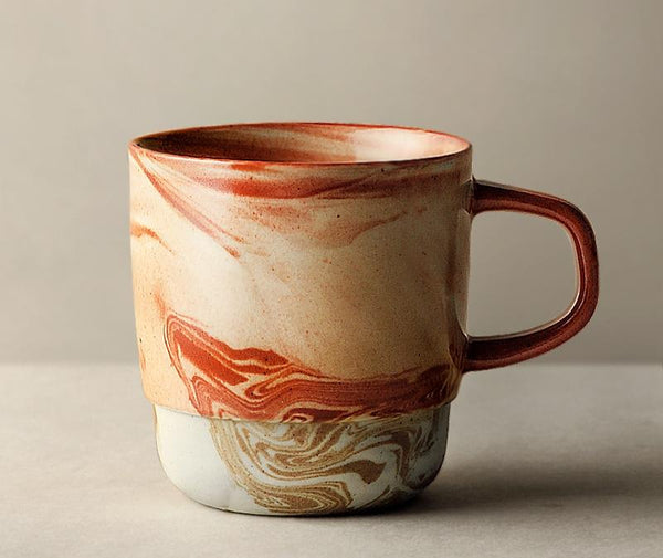 Large Handmade Pottery Coffee Cup, Large Tea Cup, Ceramic Coffee Mug, Large Capacity Coffee Cup-artworkcanvas