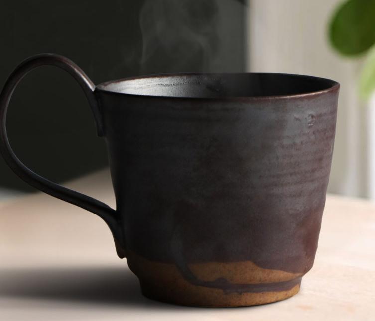 Pottery Coffee Mug, Large Handmade Ceramic Coffee Cup, Large Capacity Coffee Cup, Large Tea Cup-artworkcanvas