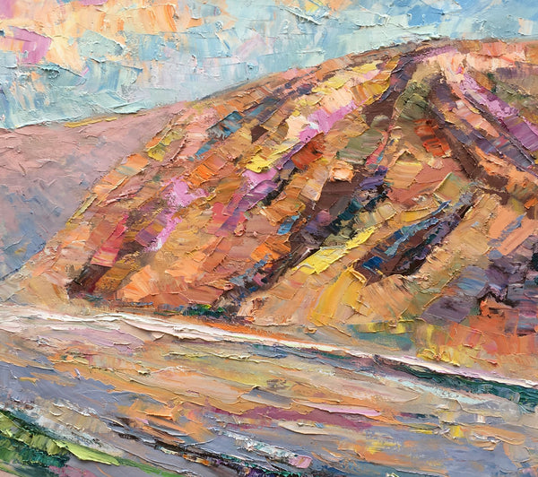Heavy Texture Painting, Abstract Art, Oil Painting, Landscape Painting, Mountain Painting-artworkcanvas
