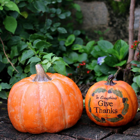 Large Thanksgiving Pumpkins for Garden Ornaments, Cute Resin Pumpkins for Garden Courtyard Ornament, Villa Outdoor Decor Gardening Ideas-artworkcanvas